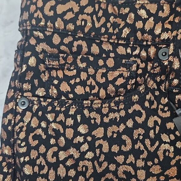 Banana Republic Womens size 29 Mid-Rise Akinny Metallic Leopard Jean Casual - Picture 7 of 11